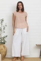 Remi Top Ginger Gingham - Global Free Style