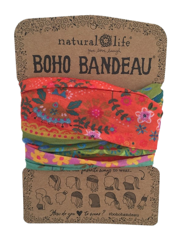 Natural Life Bandeau Boho  Orange/Green Borders Bandeau Natural Life   