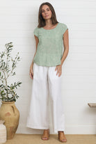 Remi Top Green Stripe Tops MahaShe