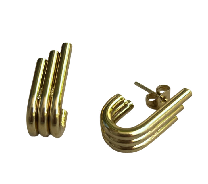 Scoop Gold Earring Earrings Denvi