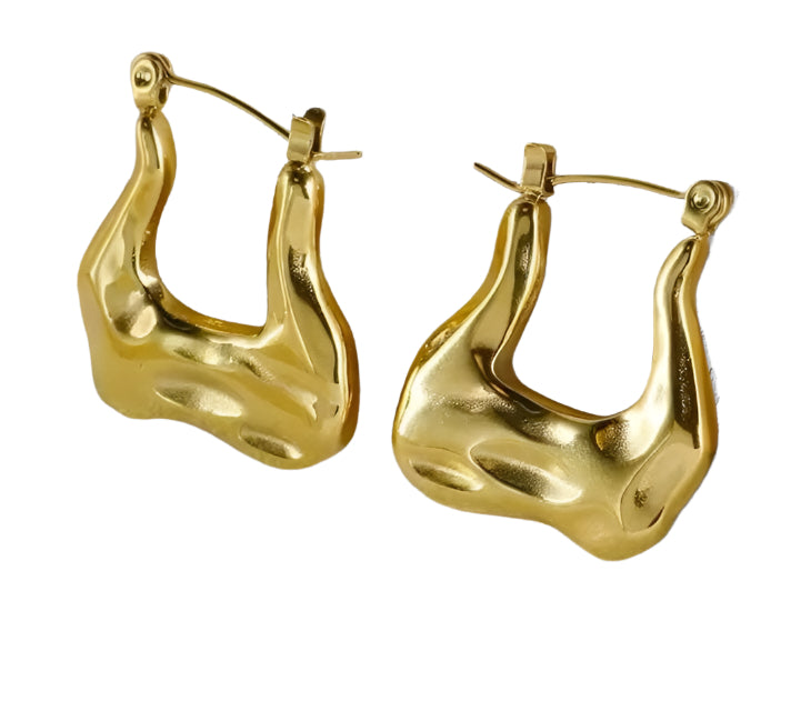 Square Gold Earring Earrings Denvi