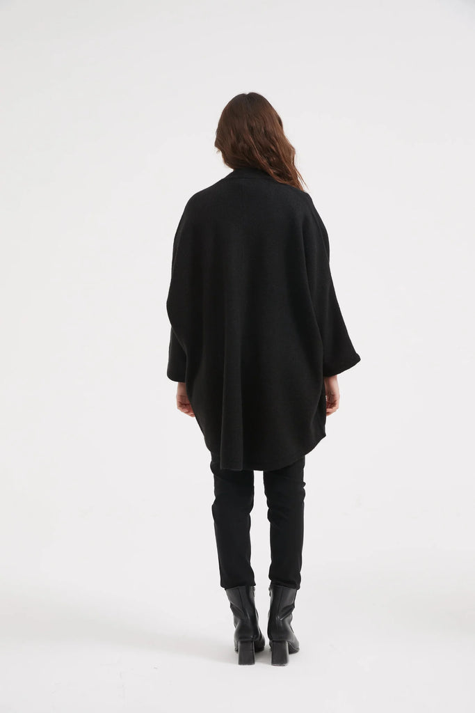 Deep V Magnetic Cardigan Black Jackets Tirelli   