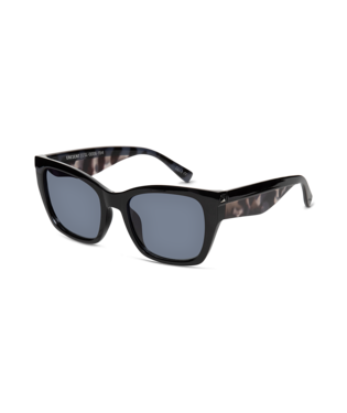 Cresent Womens Sunglasses Black Tort/Smoke Sunglasses & Glasses White Haven