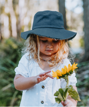 Narooma Girls Floppy Denim Hats & Millinery Kooringal   