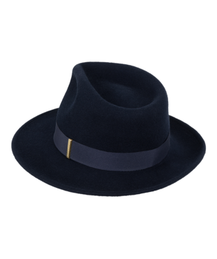 Brunswick Womens Mid Brim Fedora Navy Hats & Millinery Kooringal   