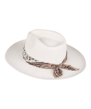 Goulburn Womens Wide Brim Fedora White Hats & Millinery Kooringal   