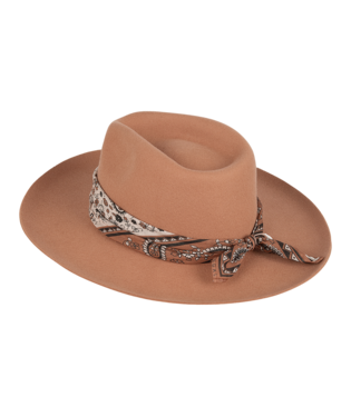 Goulburn Womens Wide Brim Fedora Terracotta Hats & Millinery Kooringal   