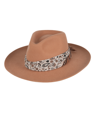 Goulburn Womens Wide Brim Fedora Terracotta Hats & Millinery Kooringal