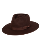 Tara Womens Mid Brim Fedora Chocolate Hats & Millinery Kooringal S (56cm)