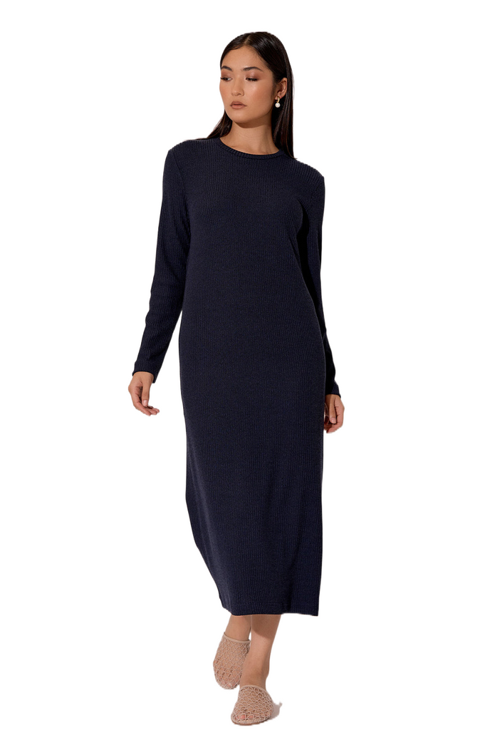 Brielle Knit Dress Navy Dresses Adorne   