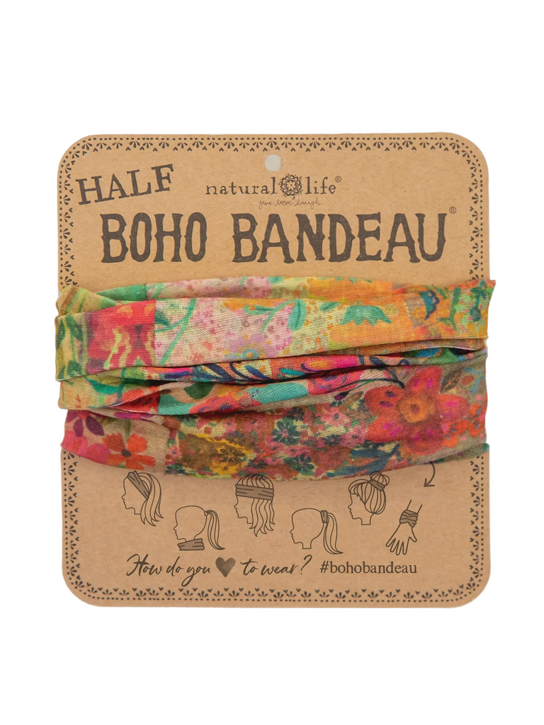 Boho Bandeau Half Pink Patchwork Bandeau Natural Life   