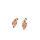 Ophelia Porcelain Earrings with Gold finish Dark Red Earrings Wolf and Clay