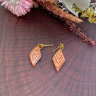 Ophelia Porcelain Earrings with Gold finish Dark Red Earrings Wolf and Clay