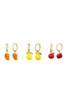 Set of 3 Fruit Huggies Earrings Tiger Tree