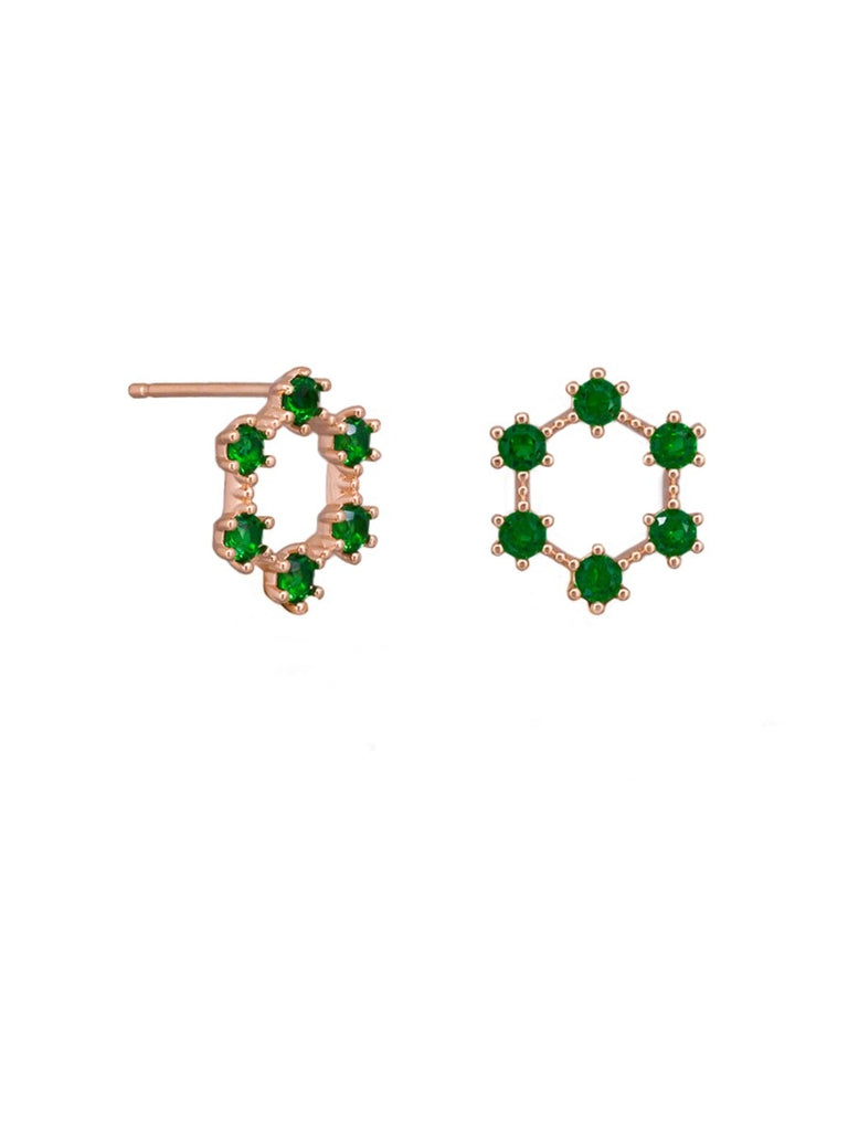 Emerald Festoon Earrings Earrings Tiger Tree