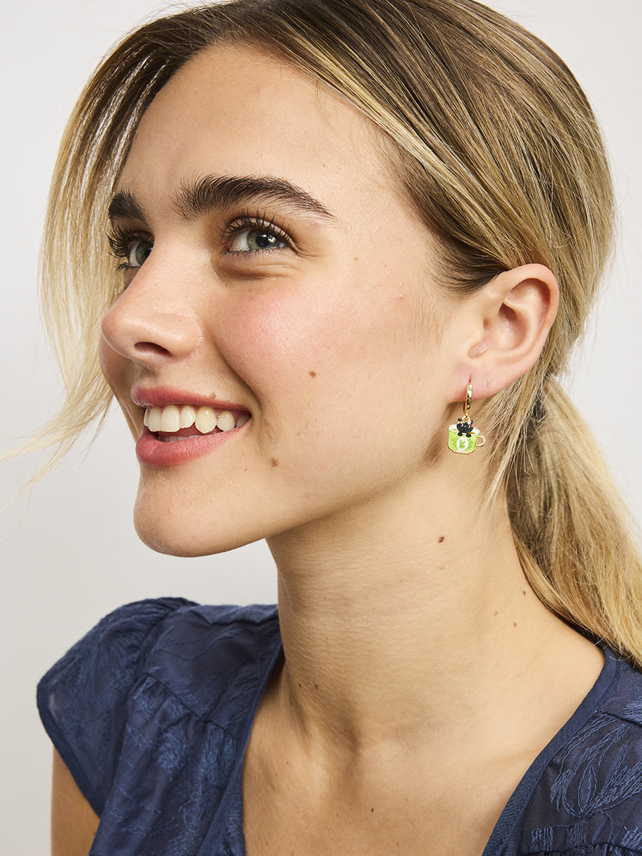 Pepper Tea Huggies Earrings Tiger Tree