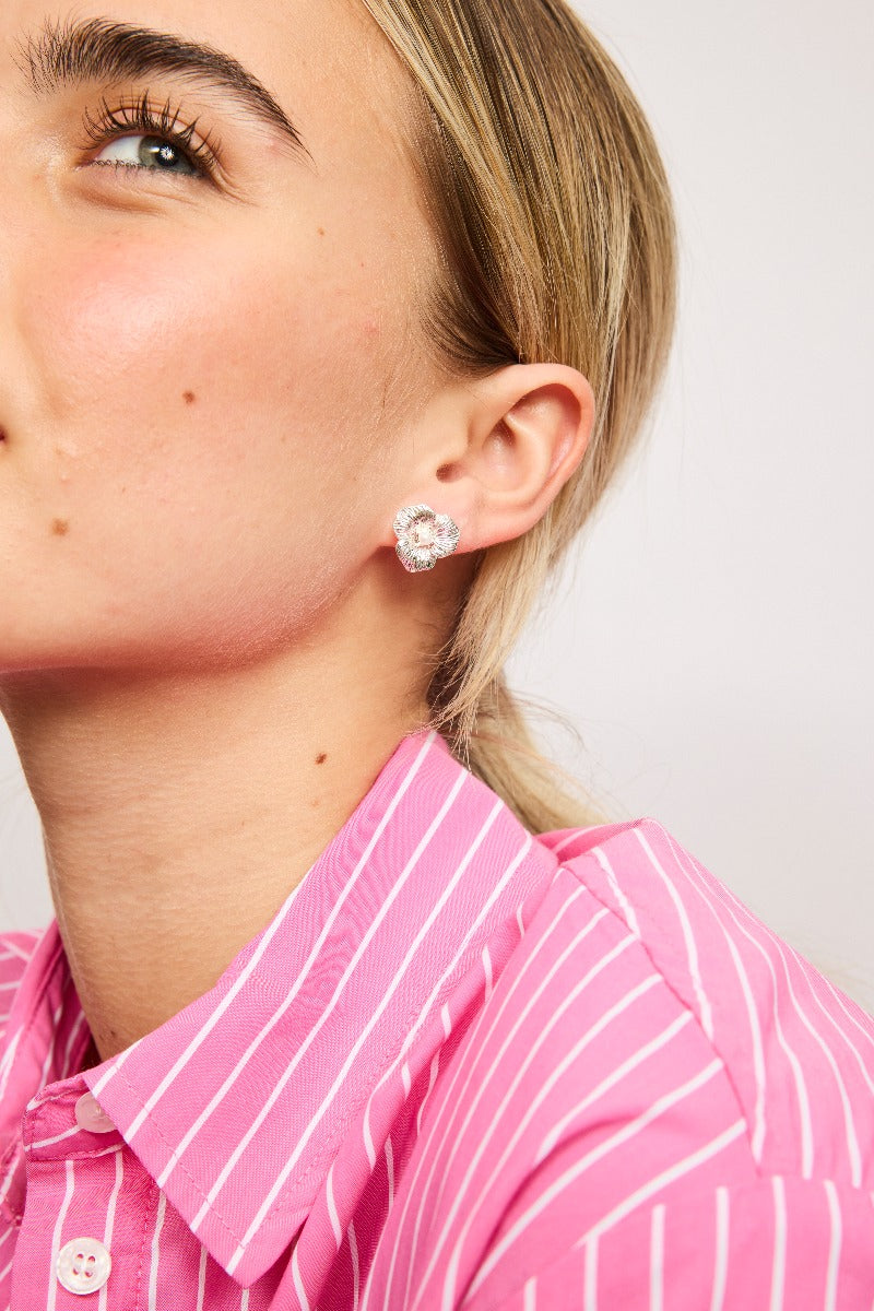 Silver Pansy E/R Earrings Tiger Tree