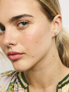 RoseGold Green Crystal Alessia E/R Earrings Tiger Tree