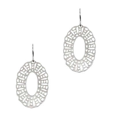 Open Oval Filigree Fh Earring Silver Earrings Fabienne