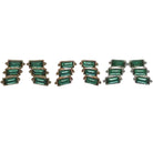 Trio Stack Crystal Earrings Pack Emerald Earrings Fabienne