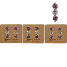 Trio Cz Post Earrings Pack Violet/Clear Earrings Fabienne