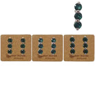 Trio Cz Post Earrings Pack Emerald Earrings Fabienne