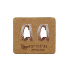 Cubic Double Loop Huggie Earring Rose Gold/Clear Earrings Fabienne