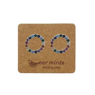 Cubic Rainbow Circle Post Earring Gold/Multi Earrings Fabienne