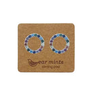 Cubic Rainbow Circle Post Earring Silver/Multi Earrings Fabienne