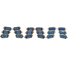 Trio Stack Crystal Earrings Pack Sapphire Earrings Fabienne