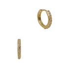 Multi Cz Huggie Earring Gold/Cream Earrings Fabienne