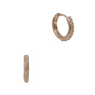 Multi Cz Huggie Earring Rose Gold/Cream Earrings Fabienne
