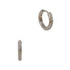 Multi Cz Huggie Earring Silver/Cream Earrings Fabienne