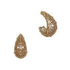 Floral Filigree Waterdrop Post Earrings Gold Earrings Fabienne