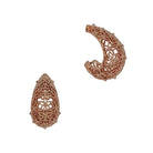 Floral Filigree Waterdrop Post Earrings Rose Gold Earrings Fabienne