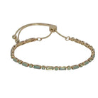 Rect & Rnd Crystal Slider Braclelet Gold/PAC Opal Bracelets and Bangles Fabienne