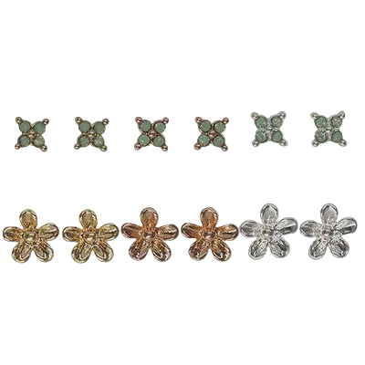 Sprinkles Cz & Metal Flower Earrings Pacific Opal Earrings Fabienne