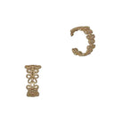 Filigree Flower Hoop Post Earrings Gold Earrings Fabienne