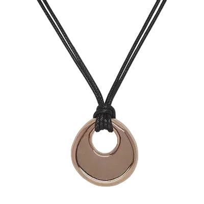 Open Teardrop Pend Dbl Cord Necklace Rose Gold Necklaces Fabienne
