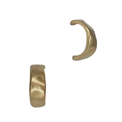 Thick Hammered Hoop Post Earrings Gold Earrings Fabienne