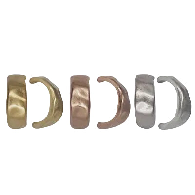 Thick Hammered Hoop Post Earrings Pack Earrings Fabienne