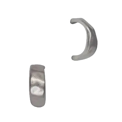 Thick Hammered Hoop Post Earrings Silver Earrings Fabienne