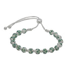 Ceramic Bead Slider Braclelet Silver/Green Bracelets and Bangles Fabienne