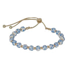 Ceramic Bead Slider Braclelet Gold/Blue Bracelets and Bangles Fabienne