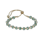 Ceramic Bead Slider Braclelet Gold/Green Bracelets and Bangles Fabienne