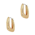 Hammered Oblong Hoop Earring Gold Earrings Fabienne