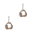 Cubic Irregular Circle Fh Earring Rose Gold/Clear Earrings Fabienne