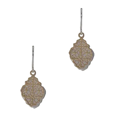 Two Tone Filigree Diamond Fh Earring Silver/Gold Earrings Fabienne