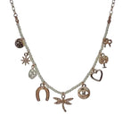 Multi Charm Necklace Rose/Cream Necklaces Fabienne