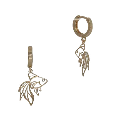 Filigree Goldfish Huggie Earrings Gold Earrings Fabienne